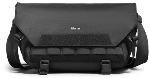 Ulanzi BC08 Kamera-Schultertasche - Schwarz, 9L Sling Bag Wasserabweisend mit verstellbaren Trennwänden für DSLR, Systemkamera & Zubehör, Leichte Fototasche mit abnehmbarem Schulterpolster