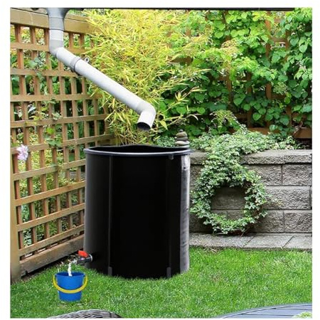 Portable Foldable Rain Water Collection Barrel with Filter, Eco-Friendly Garden Water Storage Solution for Sustainable Gardening