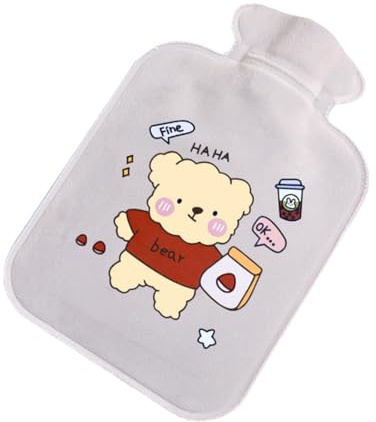 VYNZOR Borsa dell'Acqua Calda 500ml, Calore Soffice per Schiena, Collo e Spalle, Copertura in Peluche Morbida, Ideale per il Relax a Casa e per Scaldare Letto