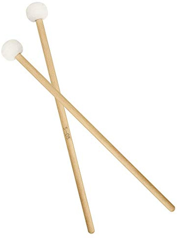 2 unidades de doble cabeza tambor platillo Gong Mallet Soft Hammer Sticks Mazo Varillas de fieltro Martillo 385 mm