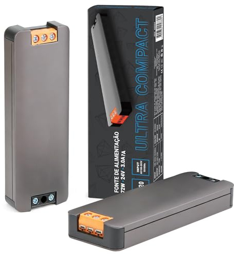 Maxled, Light is Led! 2x Transformador 220V a 24V, 72W LED Driver de Bajo Tensión Controlador Ultra Fino Alimentación AC220V a CC24V 3A Compacto Fuente Alimentación LED Tira Transformador