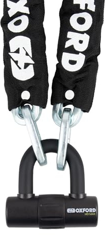 Oxford HD Chain Lock | Heavy Duty Motorcycle Security Chain and Padlock, 9.3mm x 3.0m