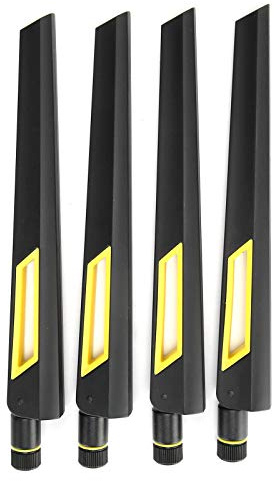 KIMISS Antena de Enrutador de Banda Dual de 4 Piezas de 10 DB para RTAX88U AX6000, Antena de Tarjeta de Red SMA 2.4G/5G, Mejora la Señal WiFi para Enrutadores Inalámbricos y Puntos de Acceso