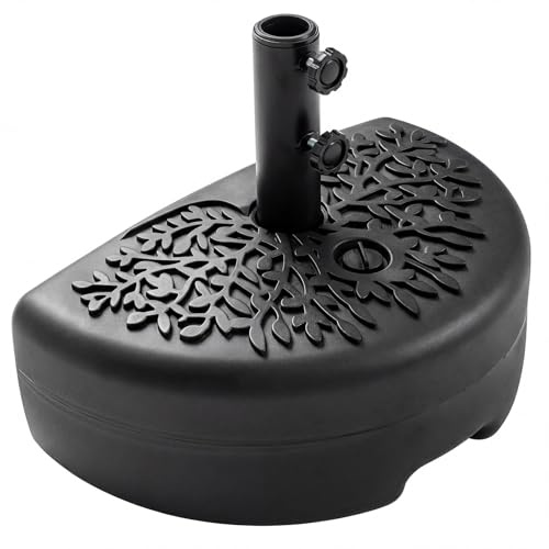 COSTWAY Base per Ombrellone da Patio 17L, Supporto Pesante per Ombrelloni da Esterno Riempibile con Acqua e Sabbia, Adatto a Aste da 40 mm/48,5 mm per Terrazza, Giardino e Piscina