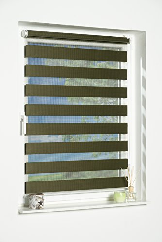 K-home Klemmfix Doppelrollo Andorra ohne Bohren Grün 70 cm x 150 cm (B x L)