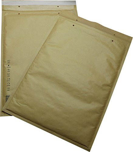 10 St. Luftpolster Versandtaschen Gr. 9 I braun/gold/gelb 320 x 455 mm Briefumschläge DIN A3