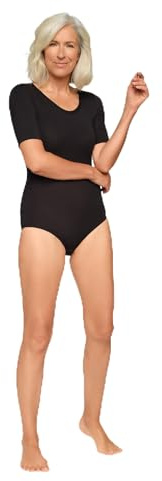 con-ta Kurzarm Body Modal, bequemer Einteiler aus Modal, 36/XS – 50/4XL