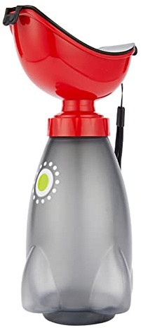 Asudaro Urinalflasche 600 ml, Tragbares Urinal Wiederverwendbares Autourinal Kinderurinal Auslaufsicher TragbaresMobile Toilette Urinal mit Deckel Notfallurinal für Männer/Frauen/Baby/Kinder Rot