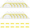 ADERTOS 12 Stück Geometrie Dreieck Set Plastik Geometriedreieck Geodreieck zum Kreise Transparent Geodreieck mit Abnehmbarem Griff Zeichendreieck Winkelmesser 14cm Lineal für Studenten Büro Designer