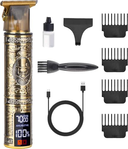 HIYAA Hair Clippers - Cordless Beard Trimmer with LCD Display, Built-In 1200mAh Battery for Haircuts & 300 Mins Working Time, Body Groomer Kit, Men's Grooming Gift