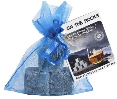 Rocks Granit-Eiswürfel, 10er Set, Blau, Silikon, nicht spülmaschinenfest