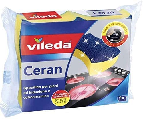 Vileda Ceran - Esponja para vitrocerámica, estructura 3D, antiarañazos, 5 paquetes de 2 unidades