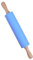 jasminelady 30cm Wooden Handle Silicone Rolling Pin Non-Stick Kitchen Baking Cooking Tool Blue