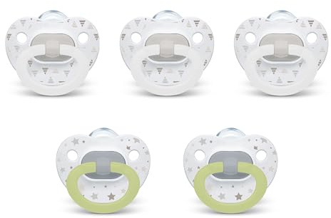 NUK First Choice Classic Orthodontic Baby Pacifier, 16-18 Months, 5-Pack