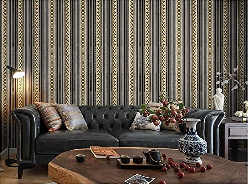 ZZDXL Tapeten Streifen Tapete Vliestapete 10 M X 0,53 M,3D Tapete Für Schlafzimmer Wohnzimmer Oder Küche,Modern Klassisch Elegance Tapete Kinderzimmer,Wandtapete Jungen Mädchen