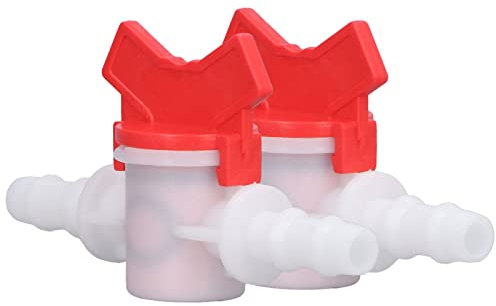 2PCS Barbed Ball Valve, Regulator Ball Valve Shut Off Switch Control Valve for Drip Irrigation Hoses Agricultura Garden(10MM Regulator)