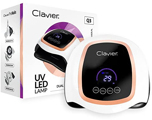 Clavier Lampada per unghie UV LED lampada per unghie 168W Lampada professionale con 4 timer, con sensore LCD, base rimovibile, adatta per tutti gli asciugaunghie in gel