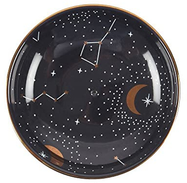 Enchanting Purple Constellation Incense Stick Holder - 2cm x 9cm (1 Pc.) - Durable Handcrafted Ceramic & Unique Design - Perfect for Garden Decor & Gift Idea