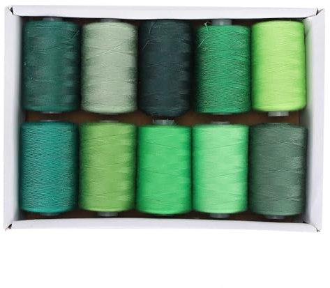 Cyrank 10-teilig Nähgarn Sortiment Set, Polyesterfaden Für Hand-Und Nähmaschine, Polyesterfaden Für Hand- Und Nähmaschine Für Overlock-Nähmaschinen, Unterfaden Zum Nähen, Haushalts-Heimwerkermaschine