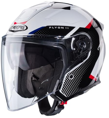 CABERG HELMET FLYON II BOSS WHITE/RED/BLUE M