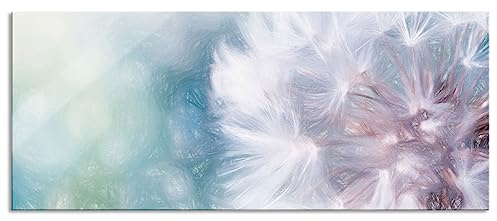 Pixxprint Glasbild Panorama, Wandbild aus Echtglas, Zauberhafte Pusteblume, 120x50 cm, inkl. Aufhängung und Abstandshalter