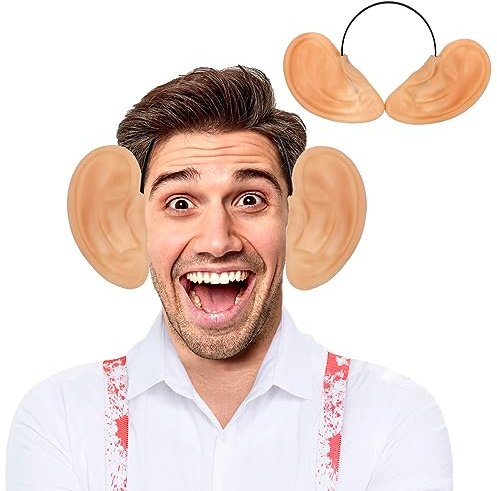 WLLHYF Riesige Ohren übergroße Jumbo Fake Ohren Halloween Cosplay Party Requisiten Schweineohren Stirnband Kostüm Zubehör Erwachsene Kinder
