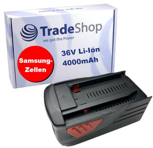 Trade-Shop Li-Ion Akku, 36V / 4000mAh kompatibel mit Hilti TE6A TE-6A TE-6A TE7A TE-7A TE-7-A Bohrhammer Schlagbohrmaschine Akkuschrauber Bohrmaschine
