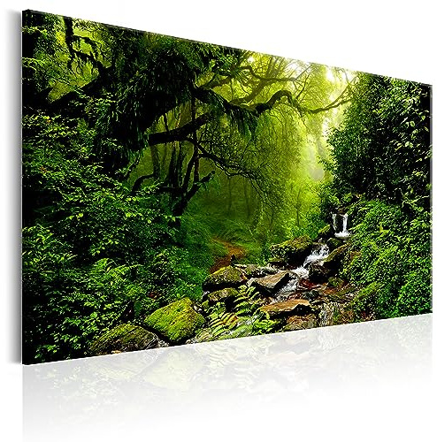 B&D XXL - Acrylglasbild Natur Landschaft Bäume, Schlafzimmer, Wohnzimmer | Hochwertige Leinwand, sofort aufhängbar, ideal fürs Wohn- oder Schlafzimmer, wasserfest und lichtecht, langlebig, stilvoll