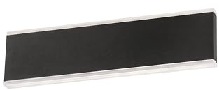 Fischer & Honsel Wandleuchte, Muur | sandschwarz| L: 30,50 cm, B: 8,00 cm, Ausladung Wand: 5,00 cm| mit Schalter| 1x LED 8,5 Watt 2700 K | 1200 lm| EEG: F | 30534