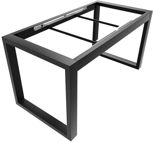 MetaloPro utdragbar bordsram, 140 x 70 x 72 cm, stabil och robust, för utdragbart matbord, bord, matsal, utdragbart bord, bordsben, ram, bordsfötter, vardagsrumsbord, köksbord, utdragbart