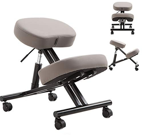 ALEjon Ergonomischer Kniestuhl mit verstellbarem Design und Universalrad – Lindert Rückenbeschwerden bei der Arbeit