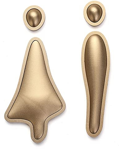 VoOqo Toilettenschild, Unisex-Toilettenschild, Badezimmer-Türschild, Toilettenschilder im Retro-Look – Badezimmerschilder for Männer und Frauen, for Büro, Geschäft, Restaurant (Color : Gold)