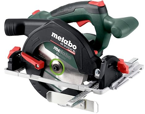 metabo Akku-Handkreissäge KS 18 LTX 57 BL - 18 V, 57 mm Schnitttiefe - Brushless Motor, Aluminium-Bodenplatte, Präzise Schrägschnitte, leicht & ergonomisch - Ideal für Bau- und Renovierungsarbeiten