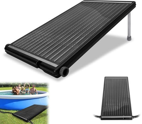CEEDIR Sonnenkollektor Solar Poolheizung 111,5 x 66 x 35 cm Solarheizung für Warmwasser Pool Solarheizung Anschluss Ø 50 mm, 15 L Kollektorwasserinhalt für Warmwasser Pool Schwimmbad- Gerades Typ