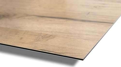 AUPROTEC Aluverbundplatte 3mm Schwarzwald Eiche hell 800 x 1500 mm Rückwandpaneel Aluminium Verbund Platte I wasserbeständige Wandverkleidung I Wanddeko für Wohn- und Feuchträume Auswahl: 80x150 cm