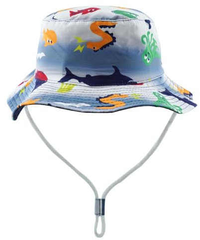 KeepSa 100% Baumwolle Sonnenhut Baby Mädchen Jungen Kinder Sommer Kinderhut Fischerhut mit Breite Krempe