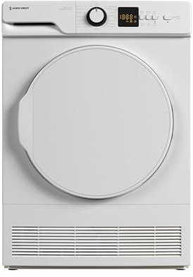 White Knight WK-AT9CW 9KG Load Capacity Freestanding Tumble Dryer - 15 Programs, Auto Dry, B Rated - 84.5 x 59.6 x 60 cm - White