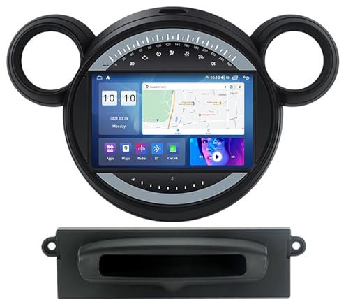 Ricevitore stereo per auto Android 12 per B-MW mini 10-16, navigazione GPS 2 Din autoradio navigatore satellitare, lettore video multimediale da 9'' con 4G 5G Wifi SWC Mirror Link Carplay FM/AM M400S