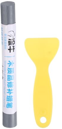 sourcing map Bastoncini di riempimento per legno, per riparazione graffi e mobili, con raschietto giallo, per fori in legno, pavimenti, tavoli, porte, armadi, blu scuro, grigio