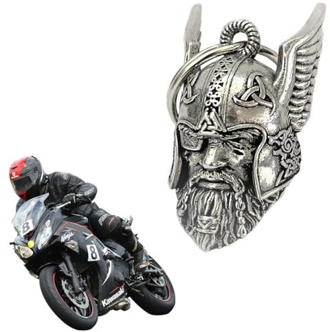GGUFAY - Campanella della Fortuna dell'Angelo Custode in Forma di Generale a un Occhio - Guardian Bell - Biker Bell - Pratica per Motociclette, Biciclette, Chiavi, Borse a Schiena, Porte e Veicoli