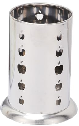 Générique Organiseur D’ustensiles pour Comptoir, Égouttoir Porte-ustensiles À Couverts, Range-Baguettes Range-Couverts Acier Inoxydable Argent, Support Contenant Ustensiles De Cuisine, 13x13x17cm