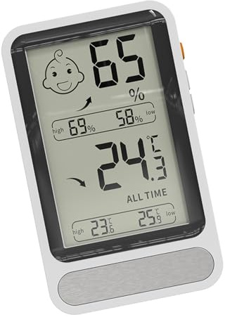 Wall Mount Small Hygrometer Thermometers With High Low Memory And Clear Backlit Screen Strong Magnets For Home Office Digital Temperature Gauge With Historical Data