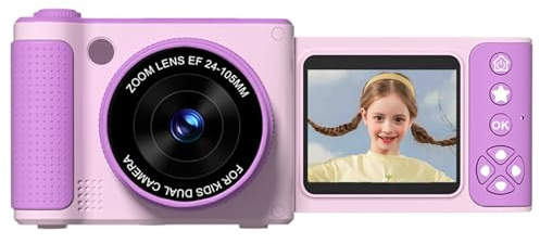 Children's Camera | Vlog Camera with 2.4 Inch Screen, Funny Toy with Flash for Games Travel School Beach Indoor