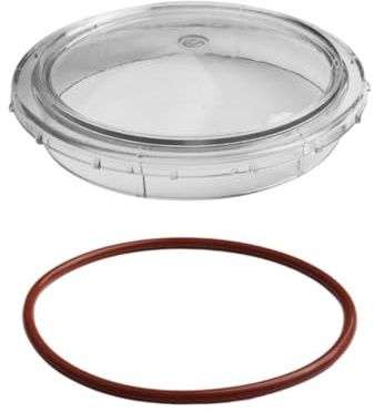 Gettimore Couvercle de pompe de rechange pour pompes Pentair SuperFlo pour piscine creusée et spa – Compatible avec les numéros de pièce 350090 350091, matériau PVC, transparent + blanc, diamètre