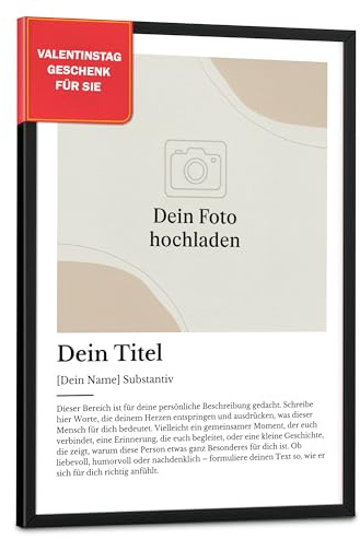 Personalisiertes Definition Poster – Dein Foto & eigene Definition | Editierbarer Titel wie Wir, Mama, Freundin – Individuelles Geschenk mit Namen & Text – Valentinstag & besondere Anlässe