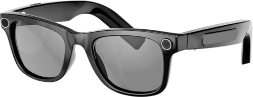 KI Smart-Brille mit Kamera, 800W Kamera & 2K Videoaufnahme, betrieben mit ChatGPT, Echtzeit-Übersetzung in über 160 Sprachen, HiFi-Audio & Musiksteuerung, Smart brille mit Videoaufnahme, Klare Linsen