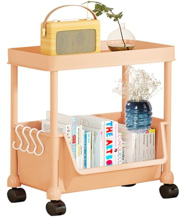 Jubilofex Rollwagen - Mobiler Boden Organizer Mit Rädern Für Pflegeprodukte - Klassenzimmer Rollendes Bücherregal - Für Zuhause Badezimmer Arbeitszimmer Schule Büro Dokumente DVD Laptop Küchenzubehör