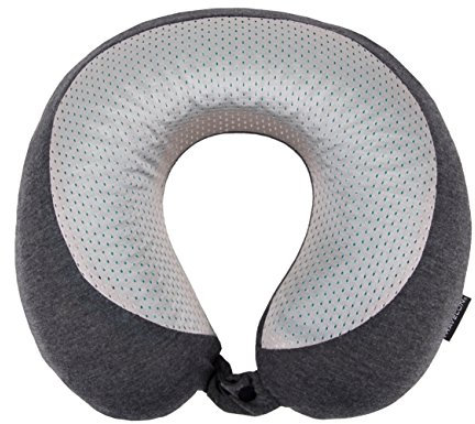 Travelon Cooling Gel Neck Pillow, Charcoal, 13 x 12 x 4