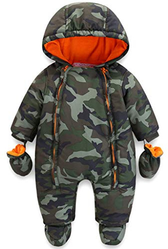 Baby vinteroverall med huva pojkar snödräkter med handskar och stövlar, varmt klädset 9–12 månader