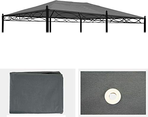 Mendler Ersatzbezug für Dach Pergola Cadiz 5x3m - grau | Pavillon